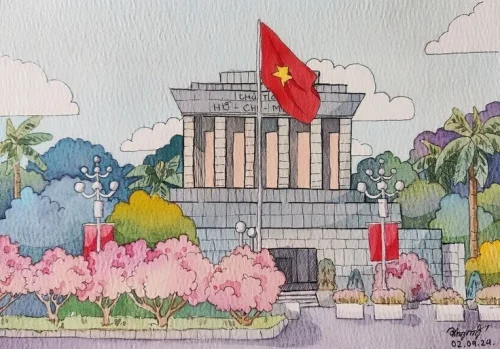 Tranh Quốc khánh 2/9 41