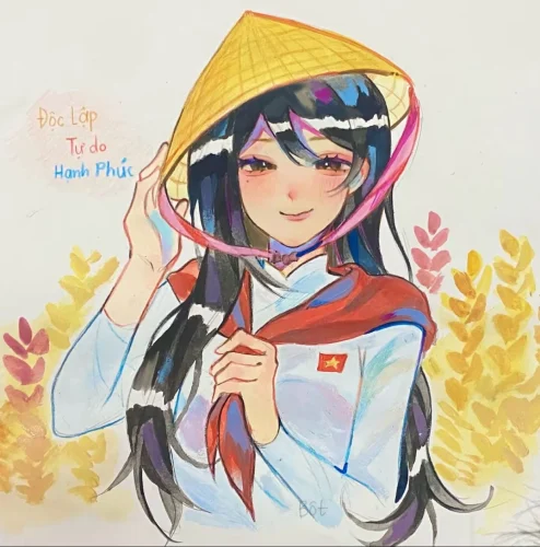 Tranh 20/10 Phụ nữ Việt Nam 1