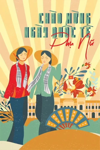 Tranh 20/10 Phụ nữ Việt Nam 2