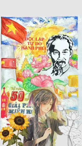 Tranh 20/10 Phụ nữ Việt Nam 3
