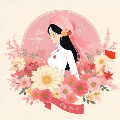 Tranh 20/10 Phụ nữ Việt Nam 6