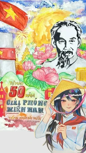 Tranh 20/10 Phụ nữ Việt Nam 5