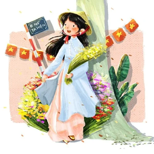 Tranh 20/10 Phụ nữ Việt Nam 18