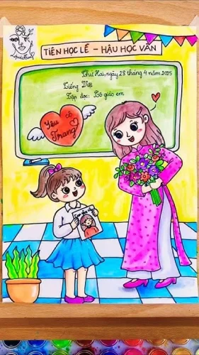Tranh 20/11 ngày Nhà giáo 7