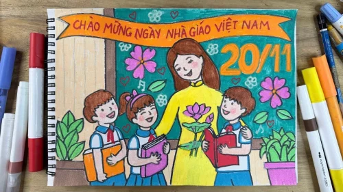 Tranh 20/11 ngày Nhà giáo 14