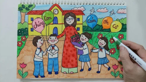 Tranh 20/11 ngày Nhà giáo 16