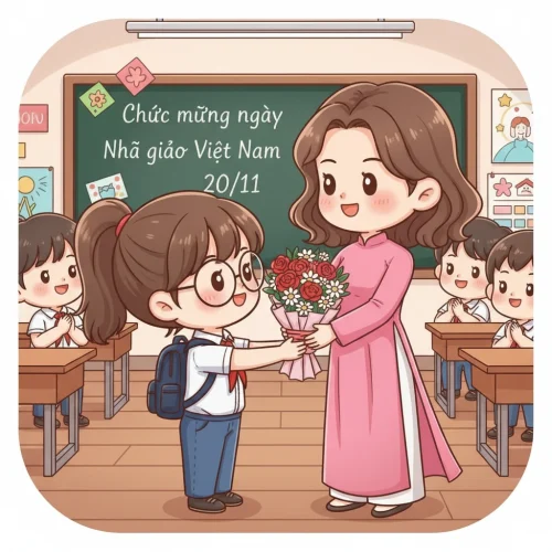 Tranh 20/11 ngày Nhà giáo 21
