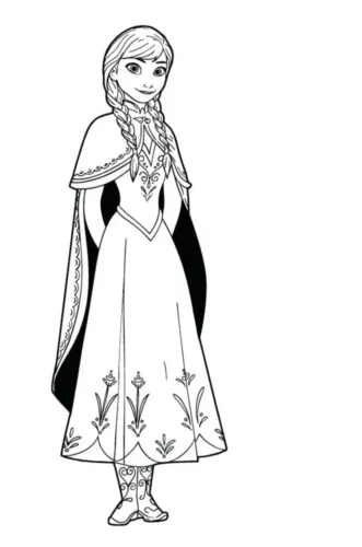 Anna mặc áo choàng đứng