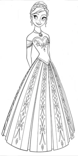Anna trong váy dạ hội dài