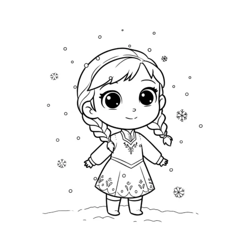 Anna nhí giữa tuyết rơi