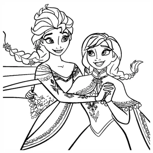 Anna và Elsa cười đùa