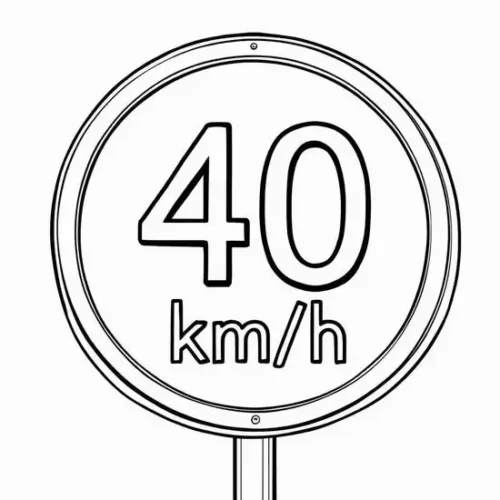 Biển giới hạn tốc độ 40 km/h