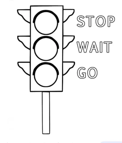 Đèn tín hiệu kèm chữ Stop Wait Go