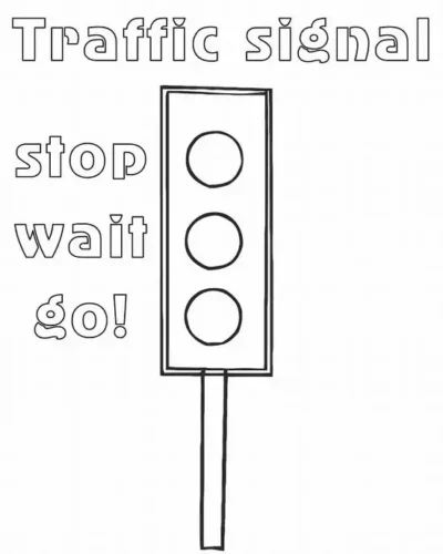 Đèn tín hiệu dưới chữ Traffic signal
