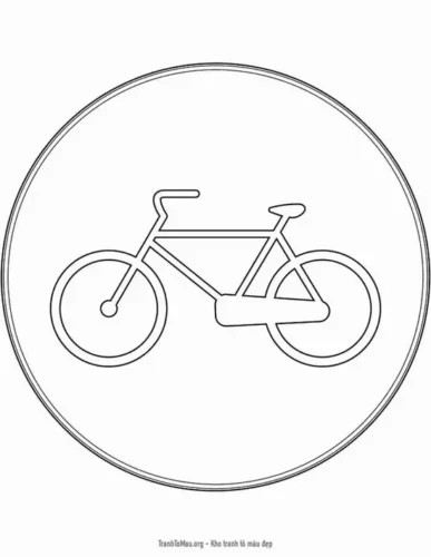 Tranh tô màu biển đường dành cho xe đạp