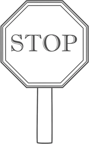 Biển STOP trên cột