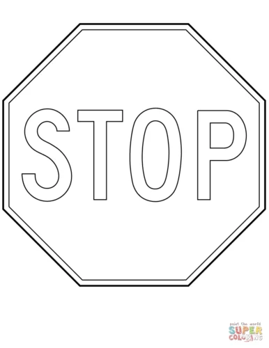 Biển STOP, nét mảnh