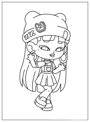 Cô bé chibi đội mũ len