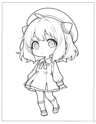 Cô bé chibi đội mũ nồi