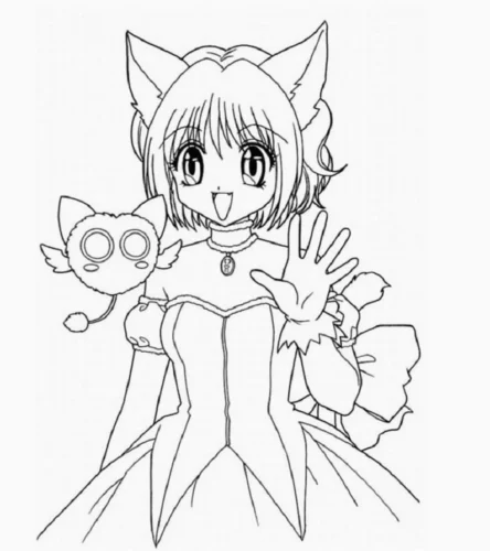 Cô bé chibi tai mèo cùng cú mèo
