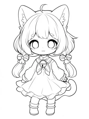 Cô bé chibi tai mèo