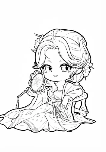 Cô bé chibi áo cổ trang