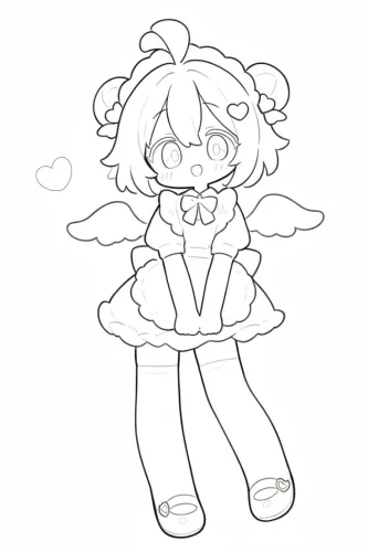 Bé chibi có cánh thiên thần