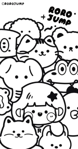 Các bạn thú chibi chen kín trang