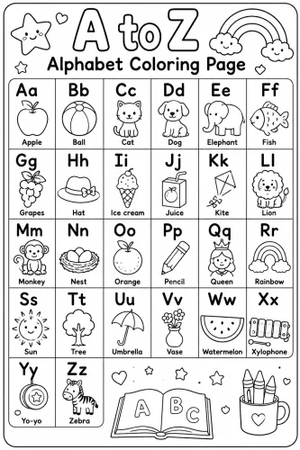 Tranh tô màu chữ cái 4