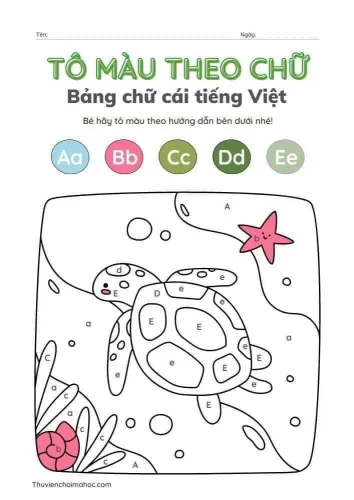 Tranh tô màu chữ cái 35
