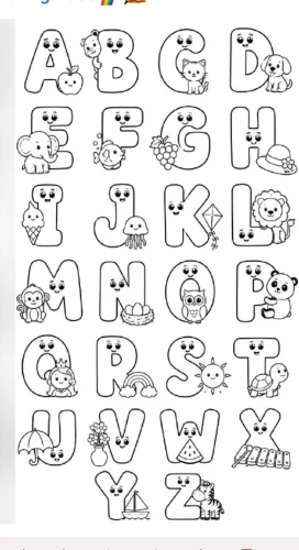 Tranh tô màu chữ cái 44