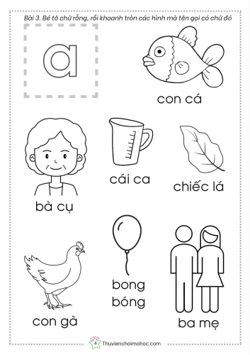 Tranh tô màu chữ cái 53