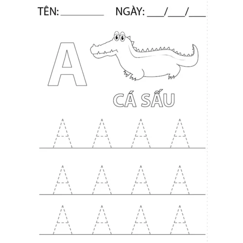 Tranh tô màu chữ cái 5