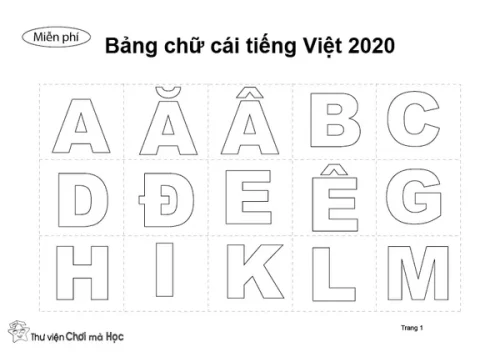 Tranh tô màu chữ cái 14