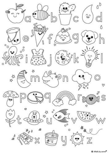 Tranh tô màu chữ cái 19