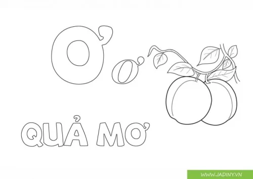Tranh tô màu chữ cái 20