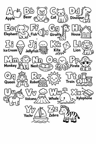 Tranh tô màu chữ cái 28