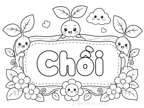 Tranh tô màu chữ cái 30