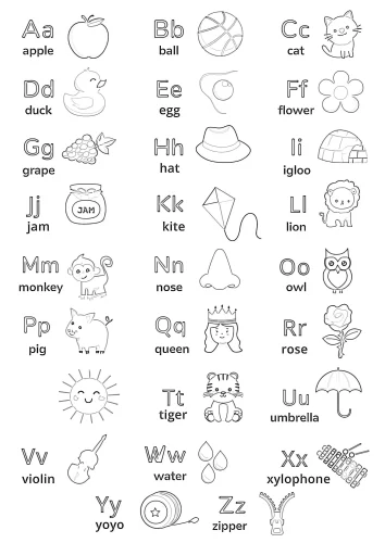 Tranh tô màu chữ cái 46