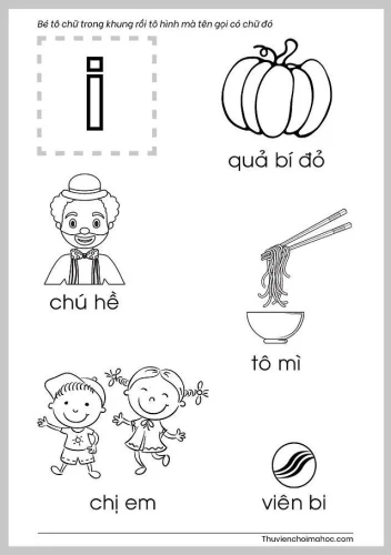 Tranh tô màu chữ cái 56