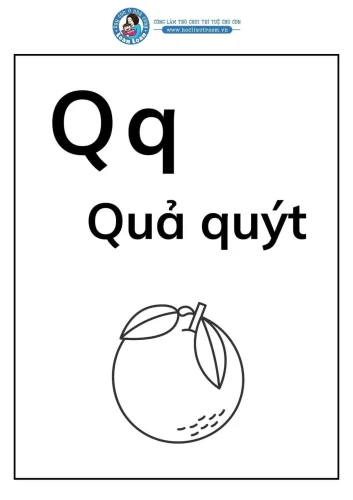 Tranh tô màu chữ cái 9