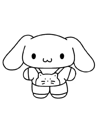 Cinnamoroll mặc yếm, nét gọn