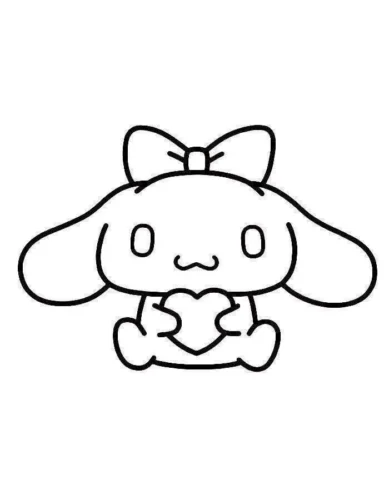 Cinnamoroll thắt nơ ôm tim