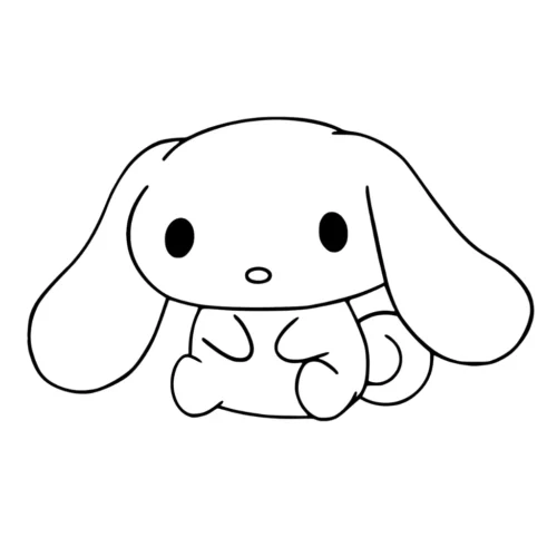 Cinnamoroll ngồi, nét đơn giản