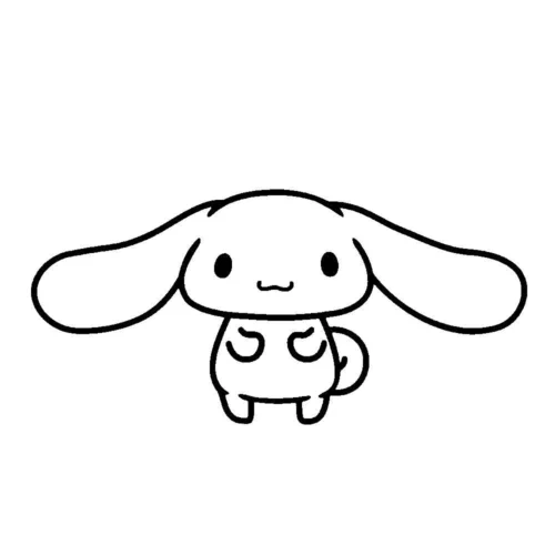 Hình tô màu cinnamoroll đứng, nét gọn