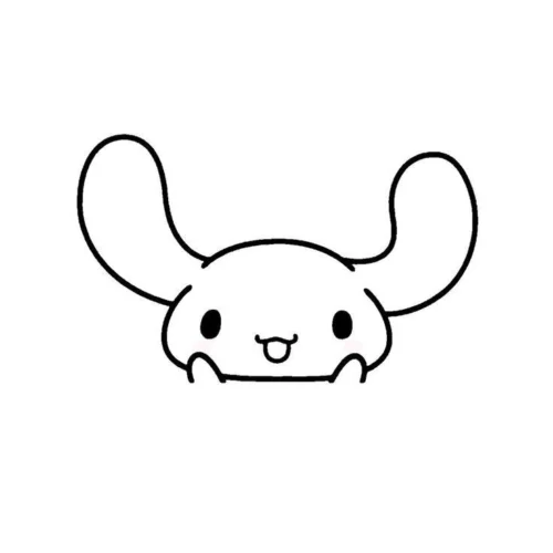 Hình tô màu khuôn mặt Cinnamoroll tai dang rộng
