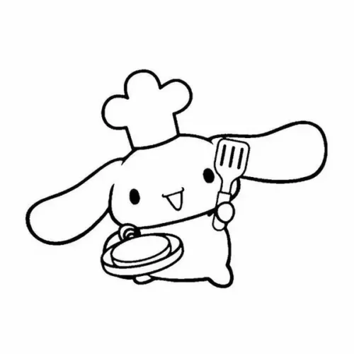 Cinnamoroll đầu bếp cầm chảo