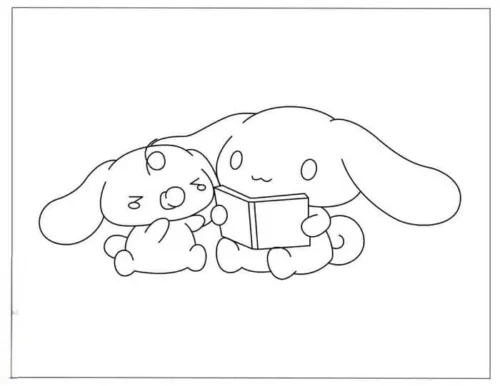 Cinnamoroll đọc sách cùng bạn nhỏ