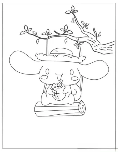 Cinnamoroll ngồi xích đu
