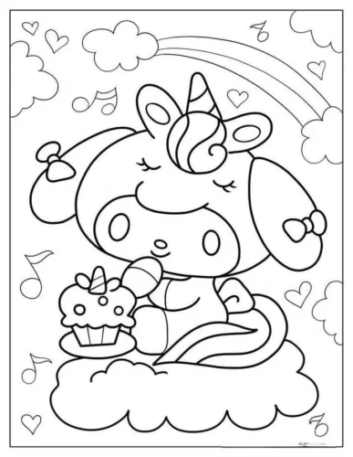 Cinnamoroll và bạn trên mây cầu vồng